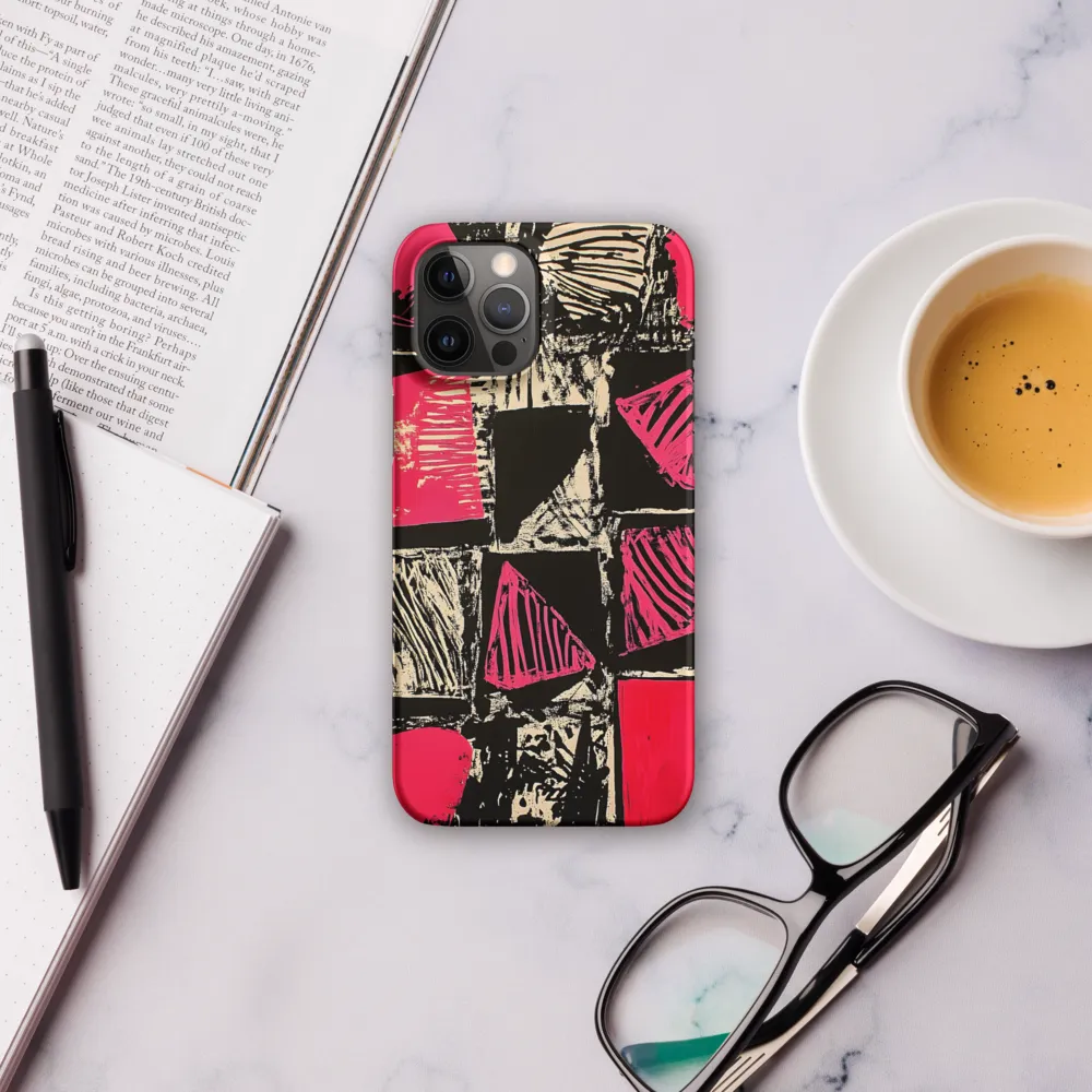 Geometric Symphony in Pink and Black