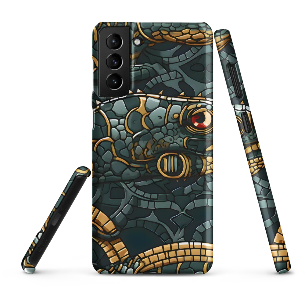 Reptilian Elegance: A Digital Art Nouveau Tapestry