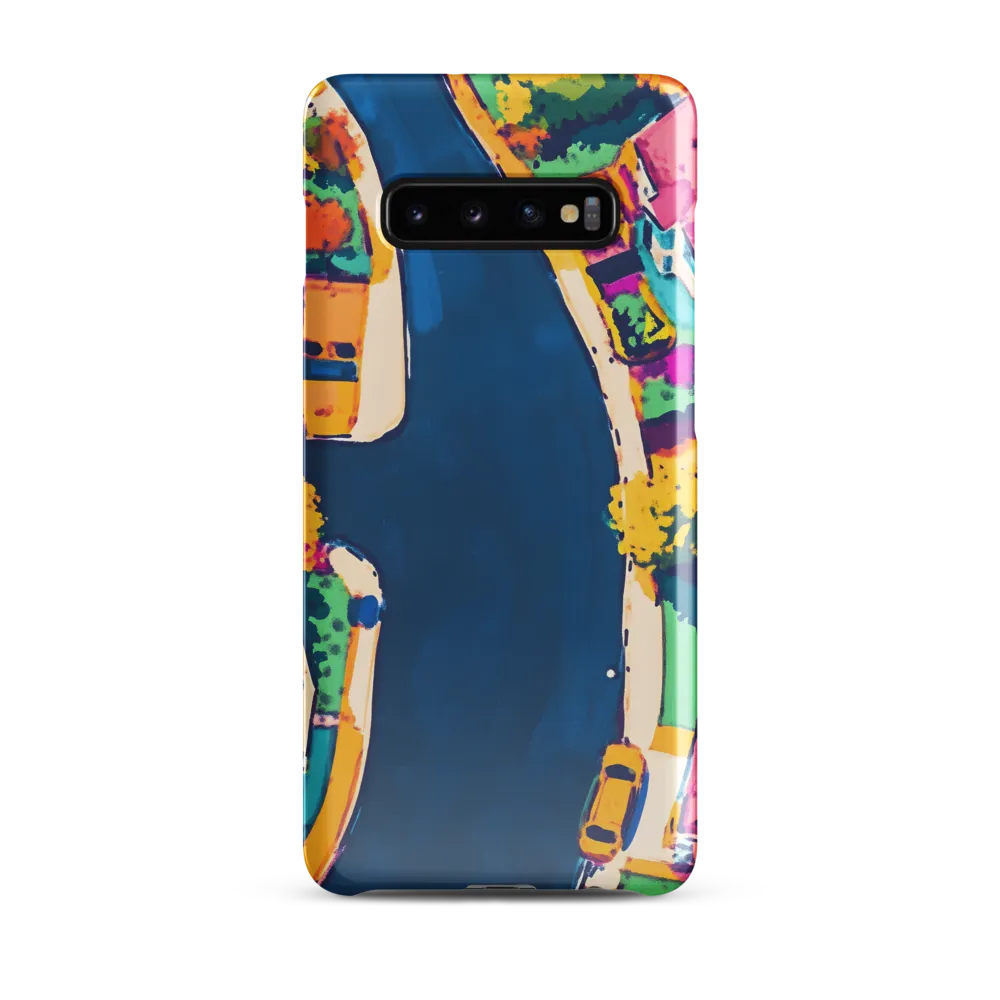 Curved Streets: A Vibrant Suburban Tapestry | Phone Case |  S10 Plus | Snap Case | Glossy