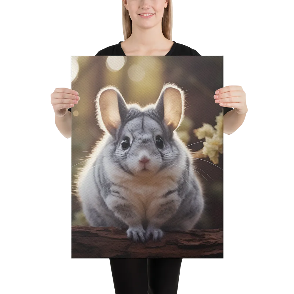 Curious Chinchilla in the Forest