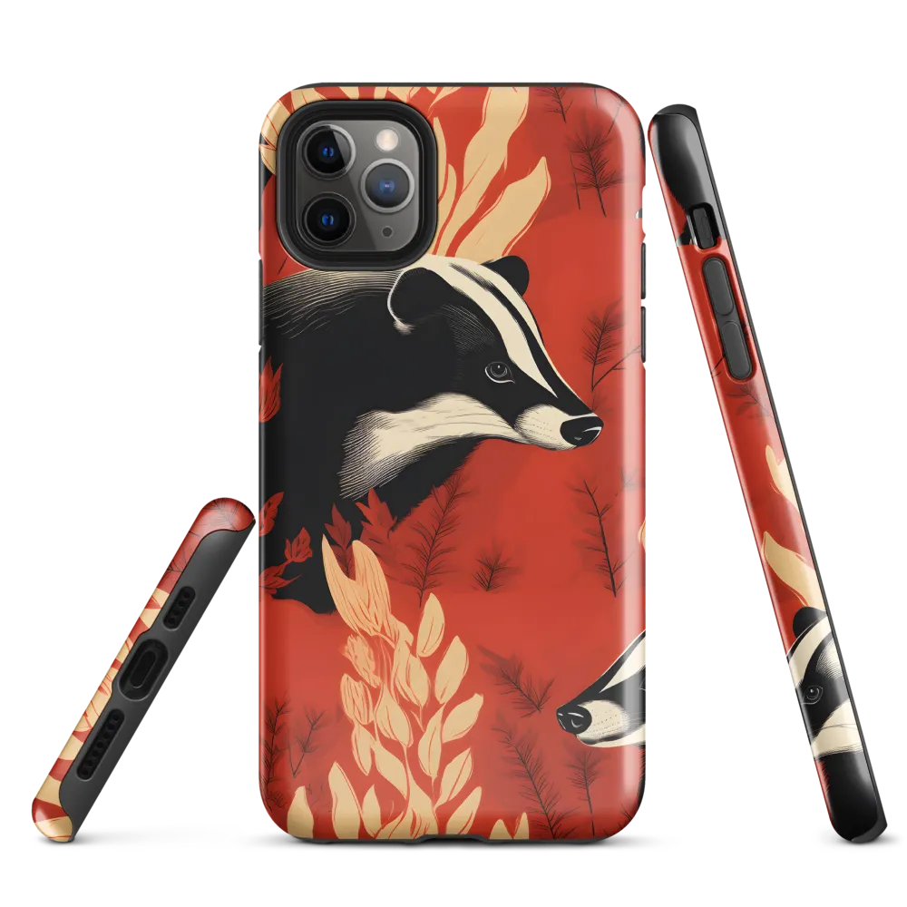 Whimsical Badger Dance | Phone Case |  11 Pro Max | Tough Case | Glossy