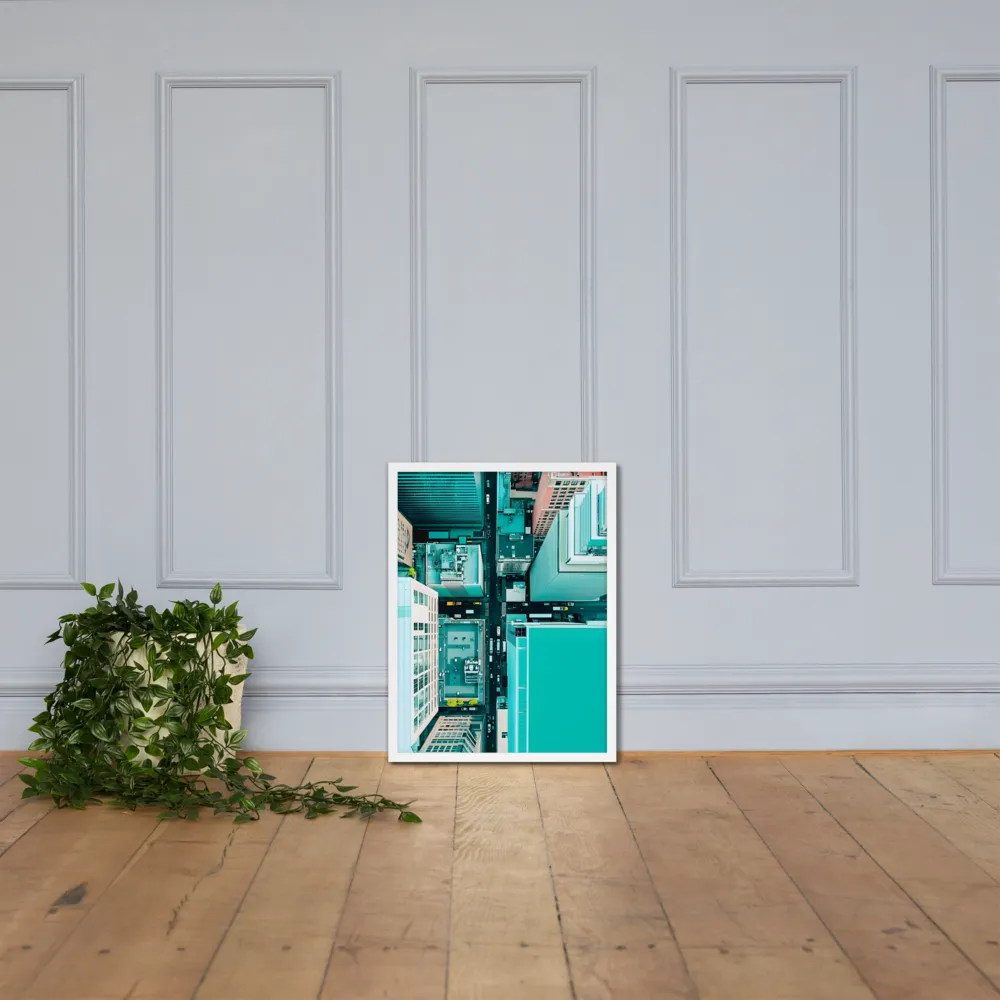 Urban Geometry: Aerial Perspective | Poster with White Frame | 18″×24″
