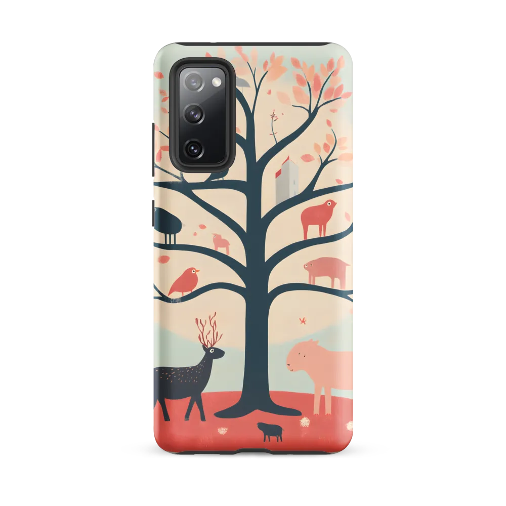 Whimsical Tree with Playful Creatures