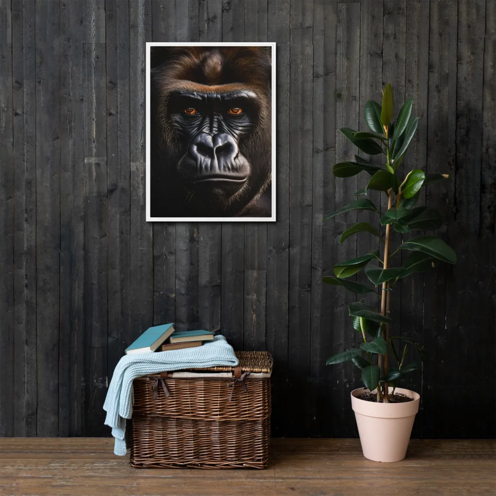 Majestic Gaze | Canvas with White Frame | 20″×28″