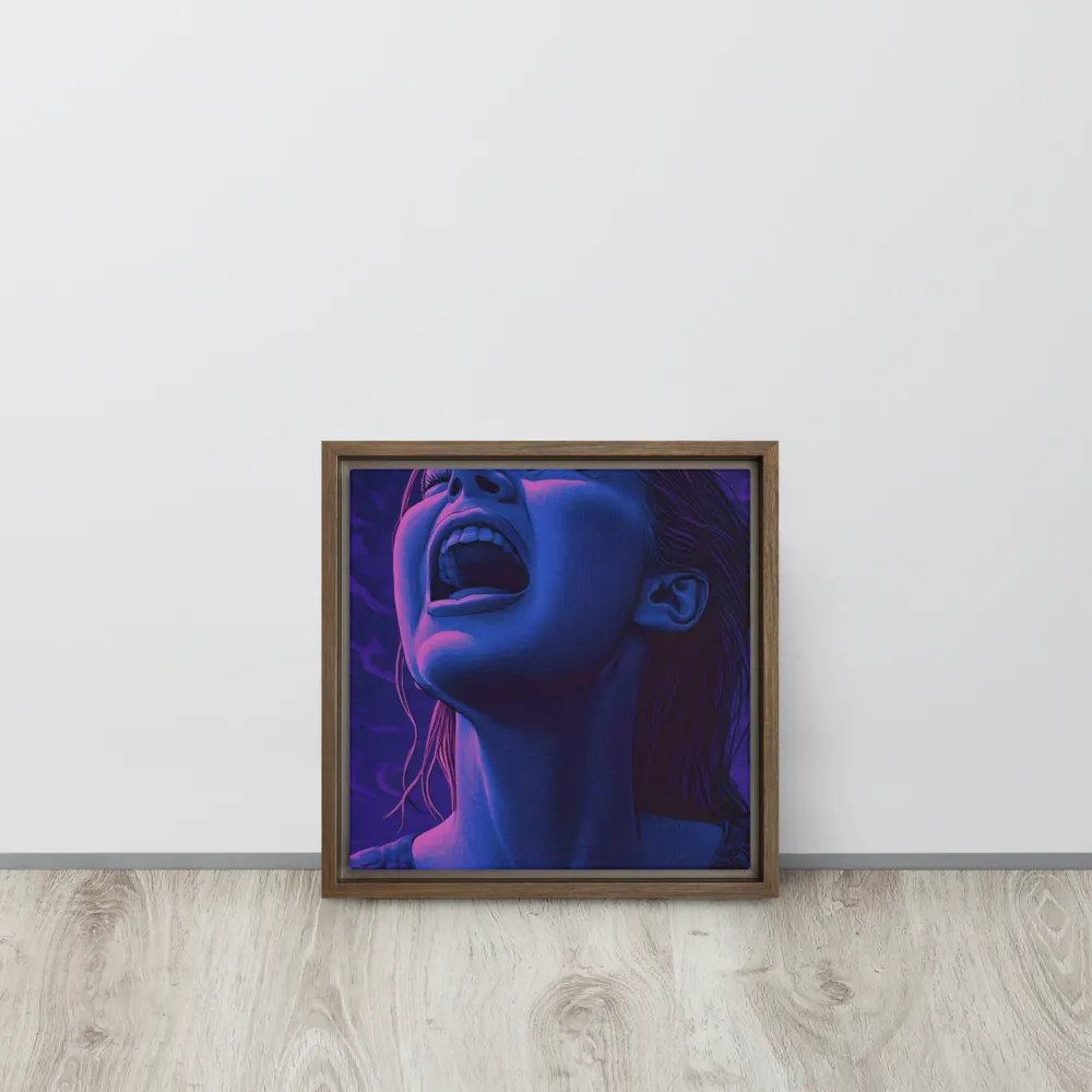 Echoes of Anguish | Canvas with Brown Frame | 12″×12″