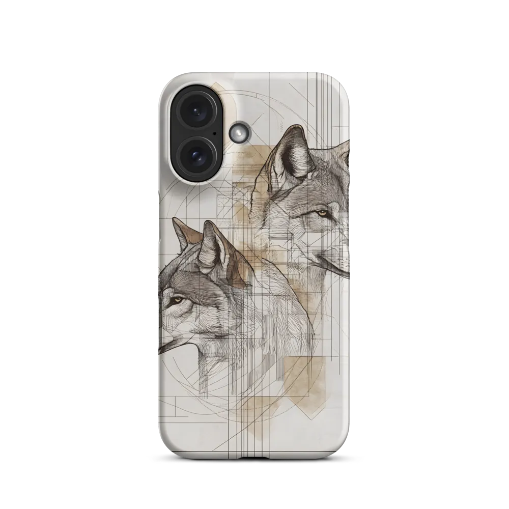 Geometric Harmony: The Essence of Wolves | Phone Case |  16 | Snap Case | Matte