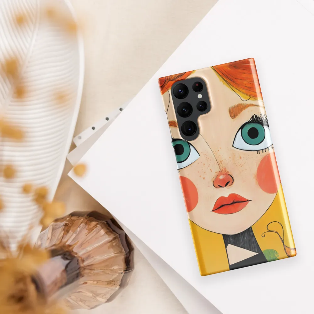 Whimsical Portrait of a Girl | Phone Case |  S22 Ultra | Snap Case | Glossy