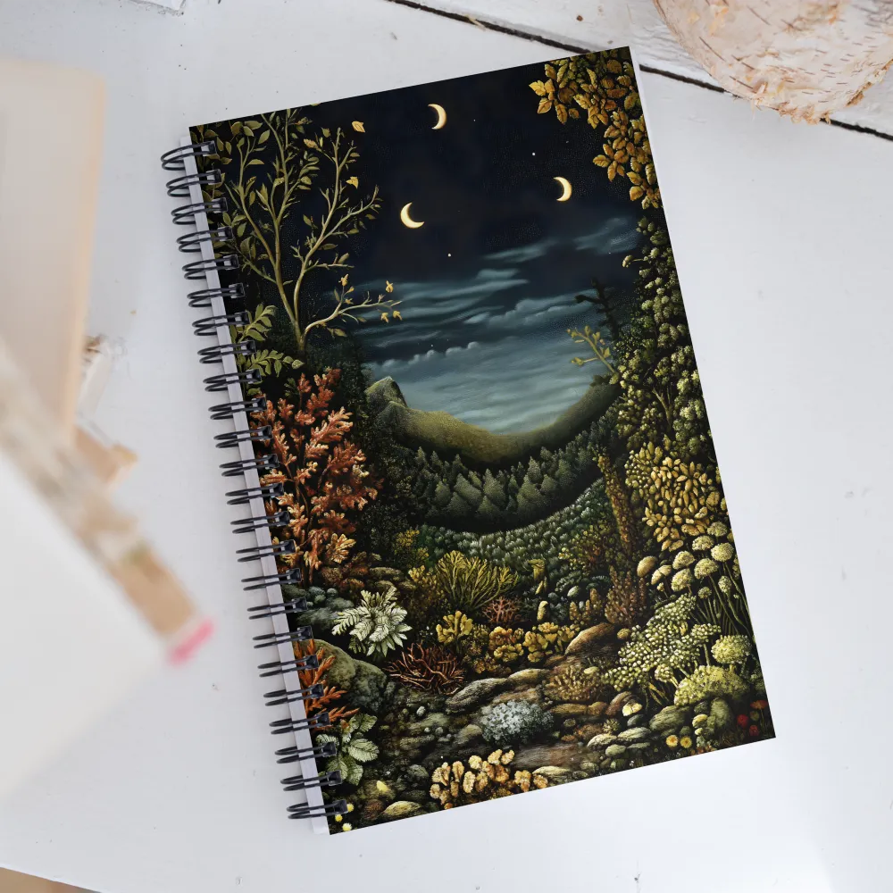 Celestial Reverie in a Serene Landscape | Spiral Notebook