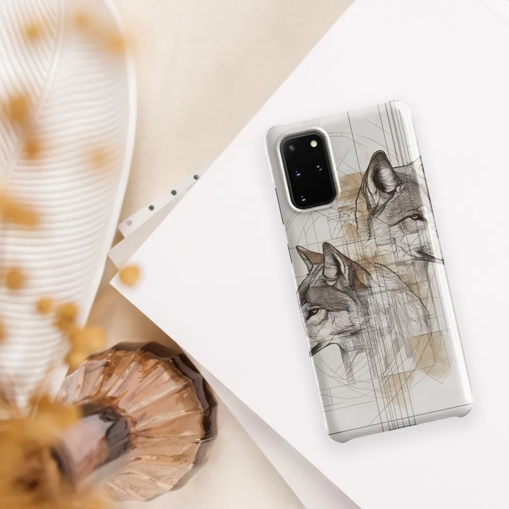 Geometric Harmony: The Essence of Wolves | Phone Case |  S20 Plus | Snap Case | Glossy
