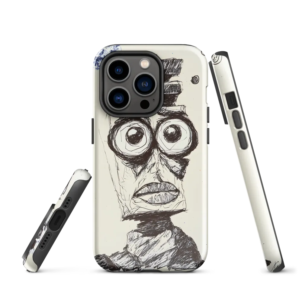 Abstract Surrealist Figure in Cubism | Phone Case |  14 Pro | Tough Case | Glossy