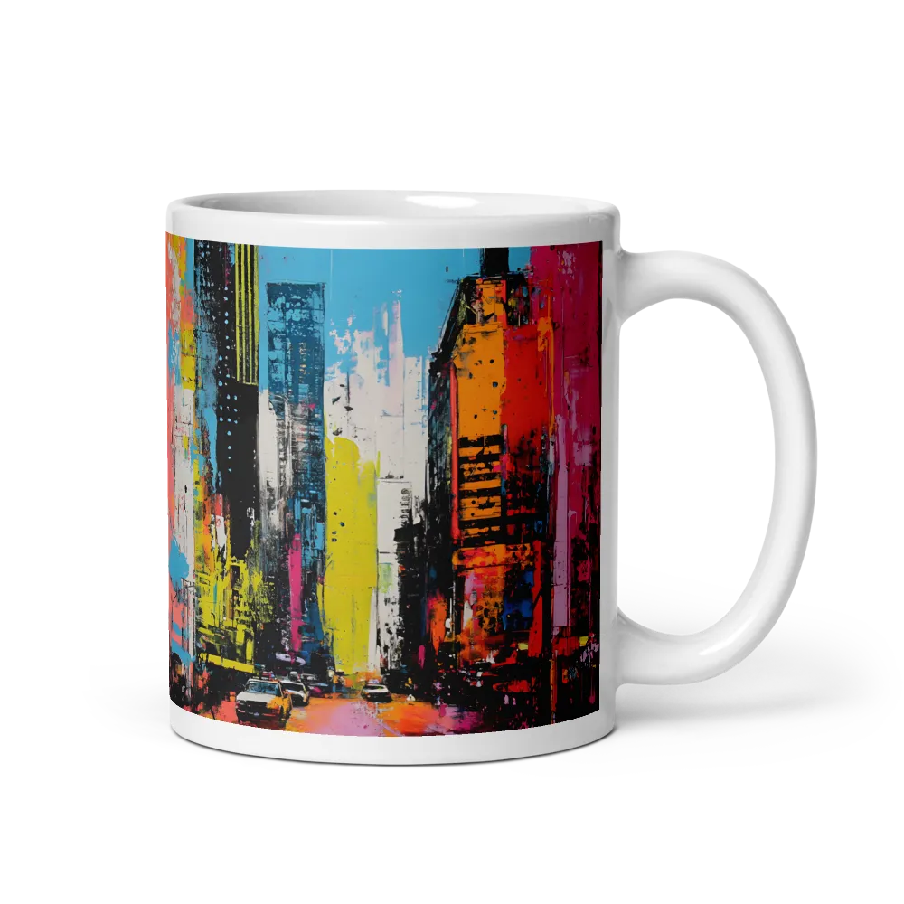 Urban Vortex of Color | Mug with White inside | 11 oz