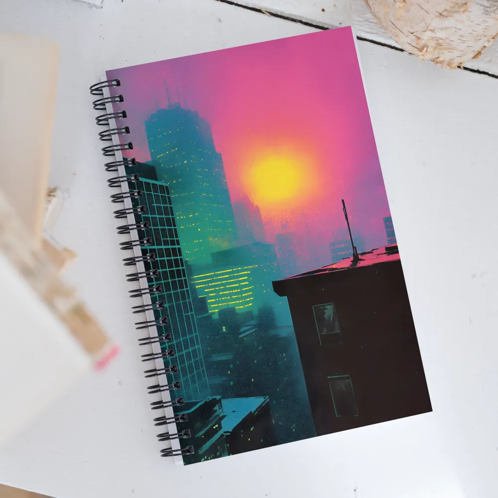 Neon Horizon | Spiral Notebook