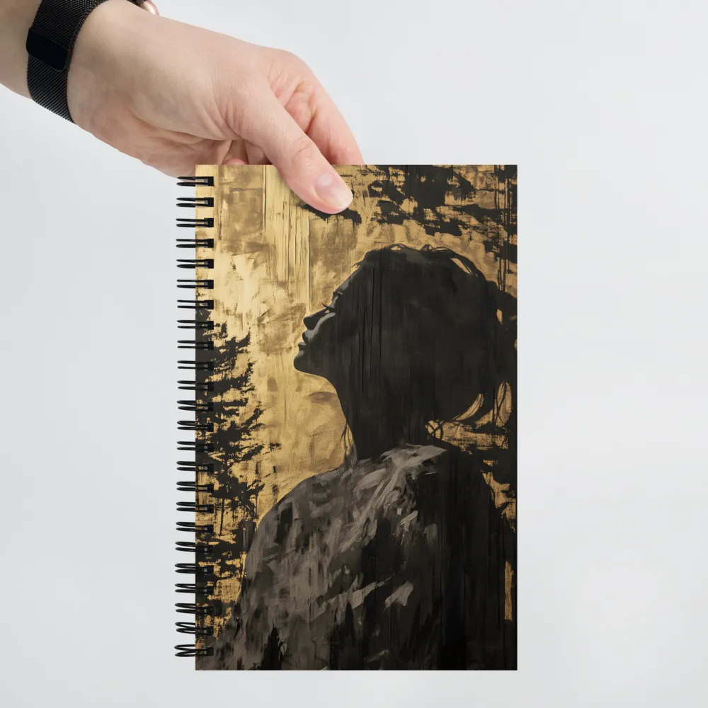 Silhouette of Contemplation | Spiral Notebook