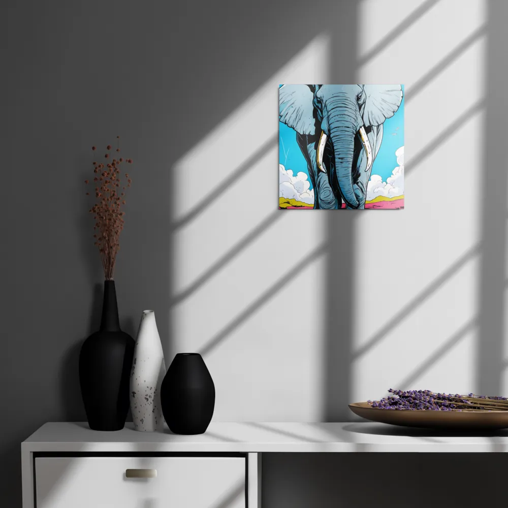 Majestic Presence: The Elephant | Metal Print | 12″×12″