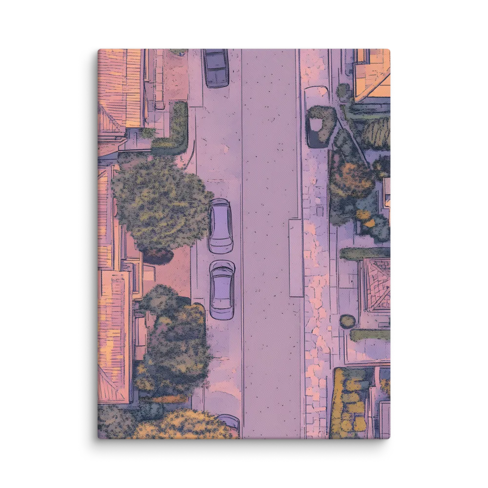 Aerial Serenity: Suburban Oasis | Canvas | 12″×16″