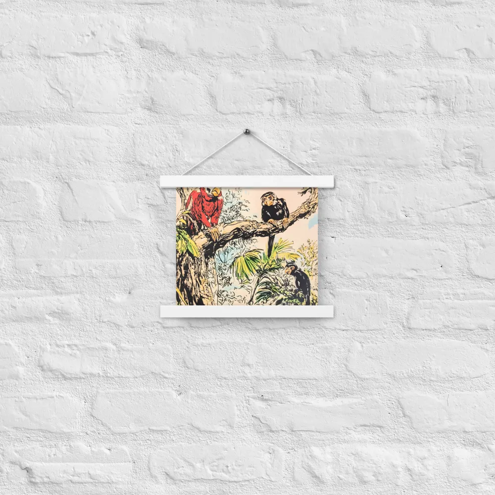 Jungle Harmony | Poster With White Wood Hanger | 10″×10″