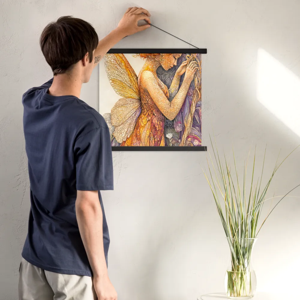Whispers of the Frosted Meadow | Poster With Black Wood Hanger | 18″×18″