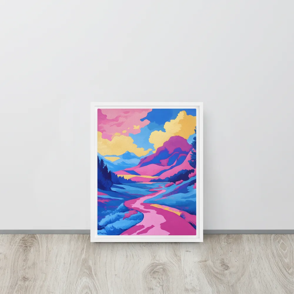 Dreamscape: The Serene River | Canvas with White Frame | 11″×14″