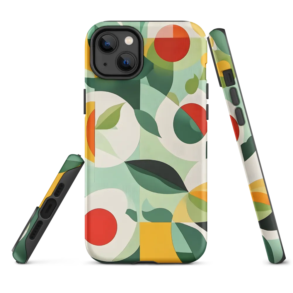 Harmony in Shapes: A Playful Abstract Design | Phone Case |  14 Plus | Tough Case | Matte