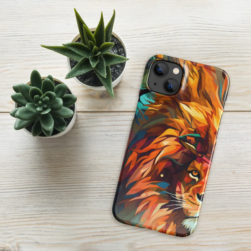 Majestic Gaze: The Polygonal Lion