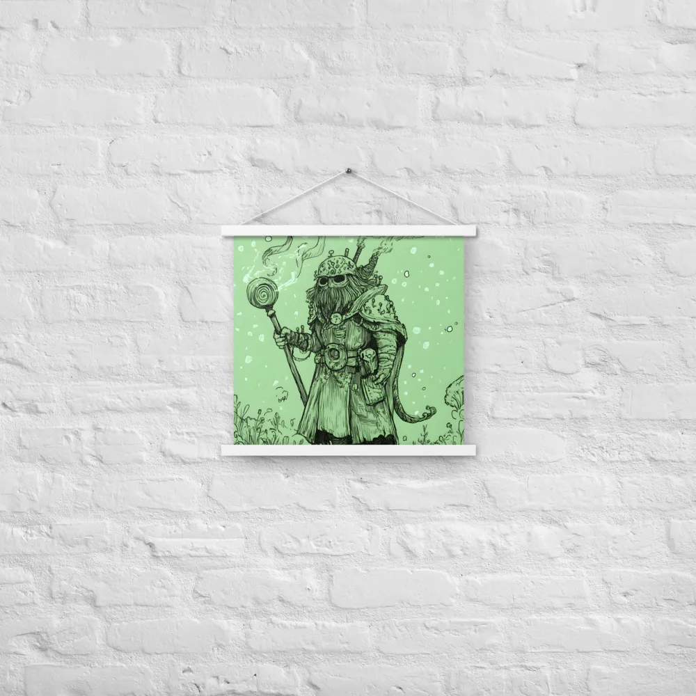 The Enigmatic Wizard | Poster With White Wood Hanger | 18″×18″