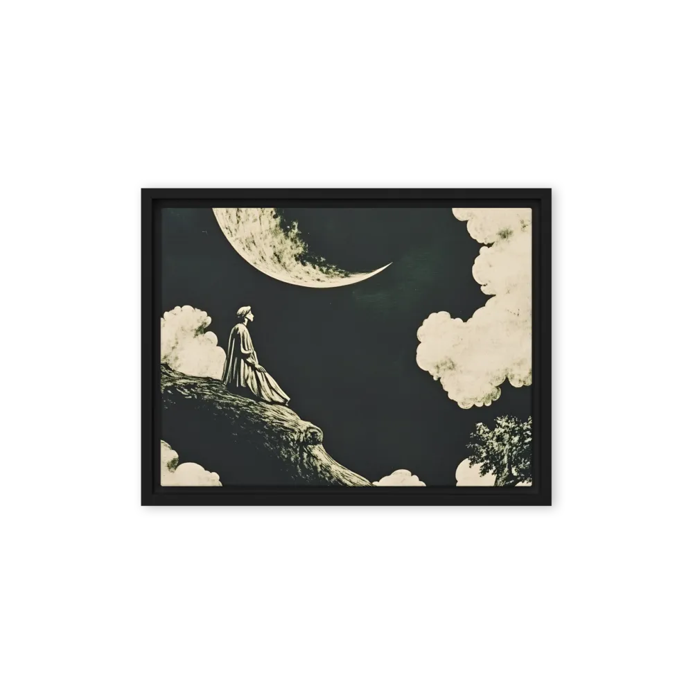 Whispers of the Moon | Canvas with Black Frame | 12″×16″