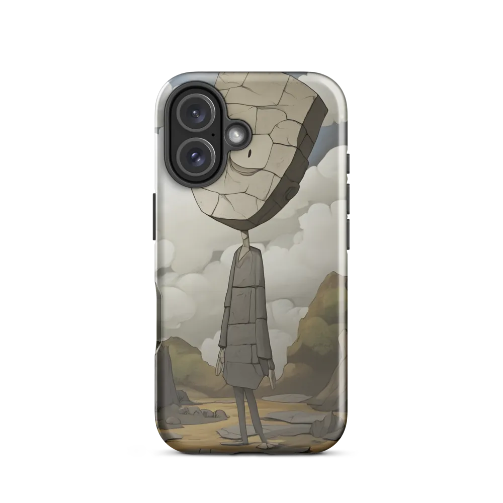 Whimsical Stone Figure in a Rocky Landscape | Phone Case |  16 | Tough Case | Glossy