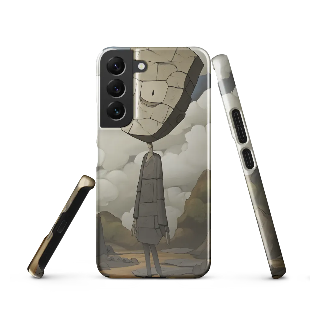 Whimsical Stone Figure in a Rocky Landscape | Phone Case |  S22 | Snap Case | Glossy
