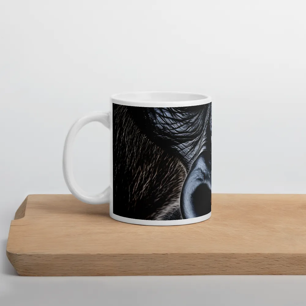 Gaze of the Wild: A Gorilla's Portrait | Mug with White inside | 11 oz