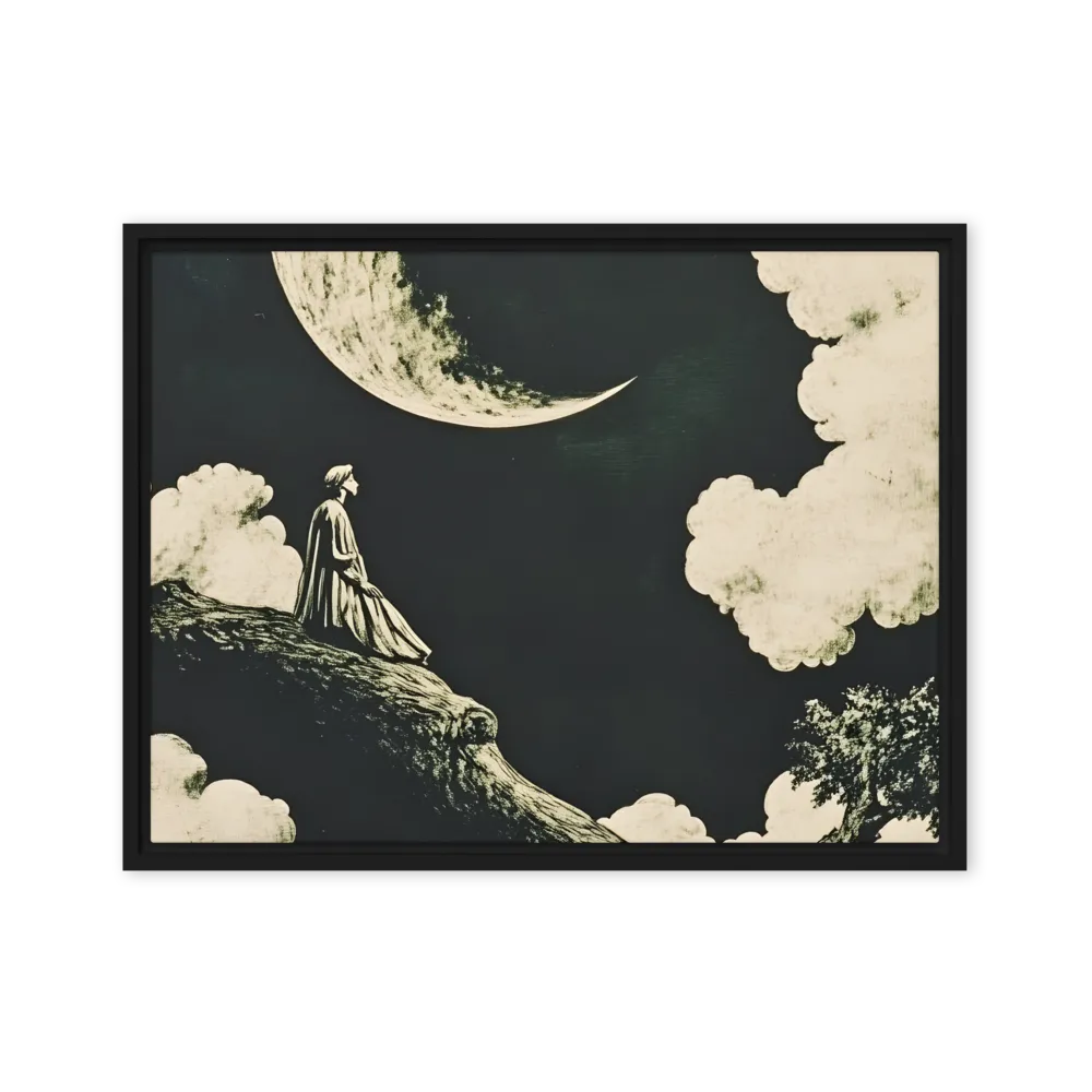Whispers of the Moon | Canvas with Black Frame | 18″×24″