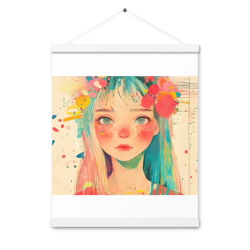 Whimsical Blossom | Poster With White Wood Hanger | 16″×20″