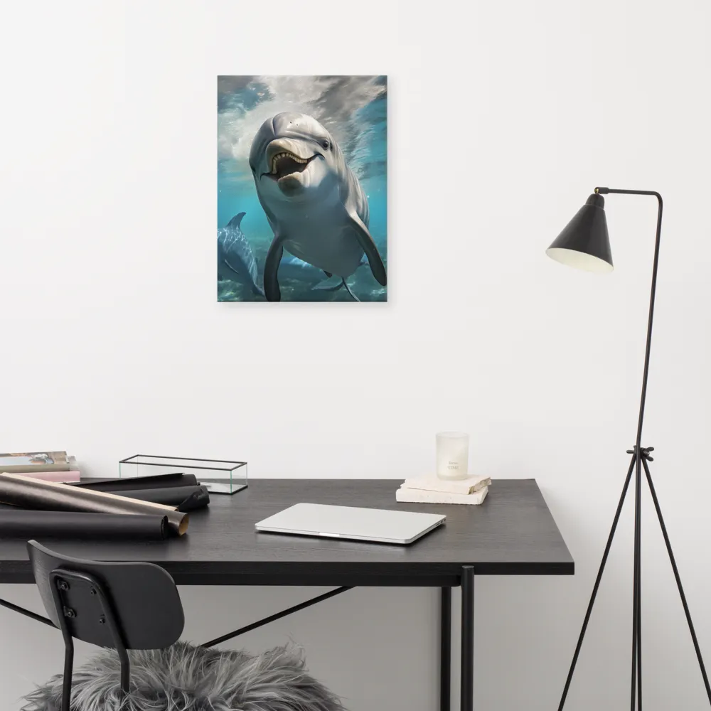 Beneath the Waves: A Dolphin's Dance