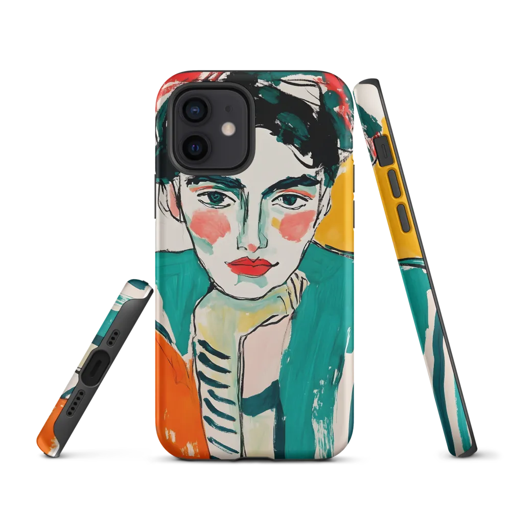 Contemplative Portrait in Bold Hues