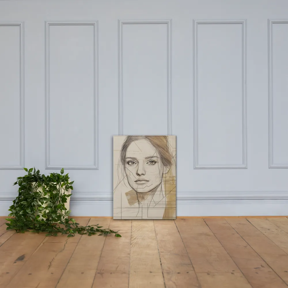 Geometric Elegance: A Modern Portrait | Canvas | 18″×24″