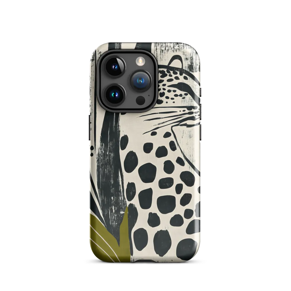 Leopard in Silhouette: A Modern Appeal | Phone Case |  15 Pro | Tough Case | Glossy