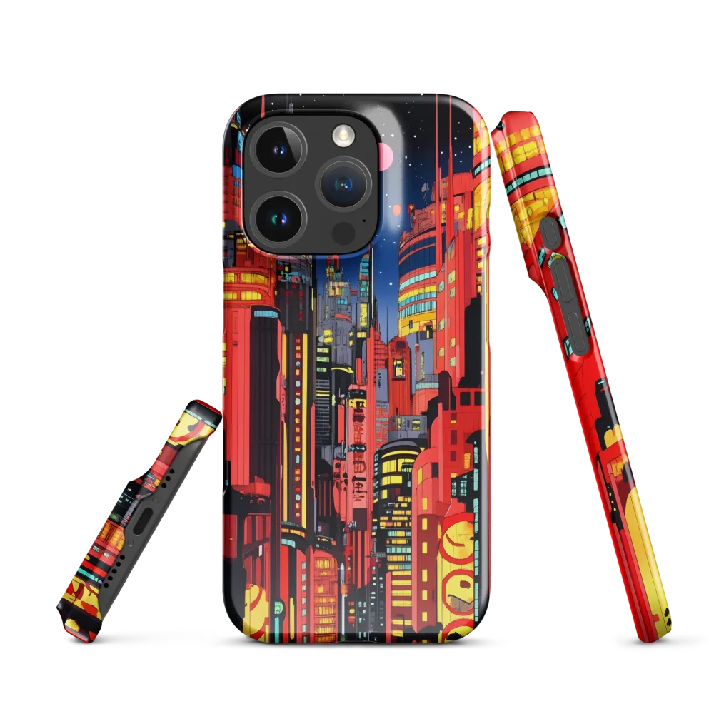 Neon Dreams: A Cyberpunk Cityscape | Phone Case |  16 Pro | Snap Case | Glossy