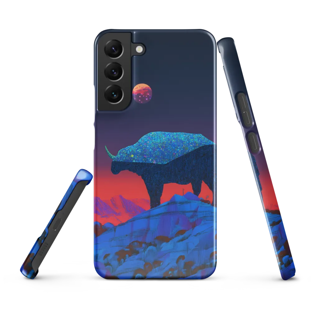 Luminous Bison Under a Celestial Sky