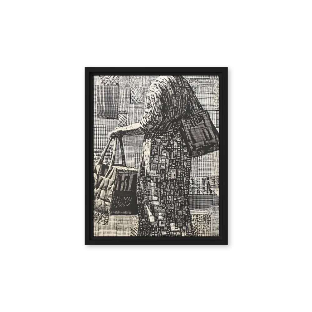 Urban Reflections: A Shopping Narrative | Canvas with Black Frame | 11″×14″