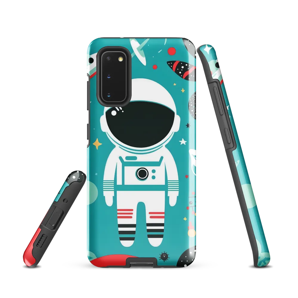Whimsical Astronaut in Cosmic Wonderland | Phone Case |  S20 | Tough Case | Glossy