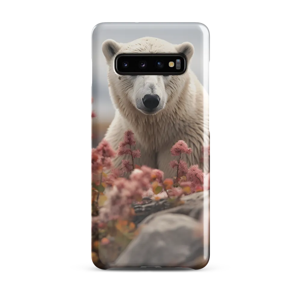 Curiosity Among Blooms: The Polar Bear | Phone Case |  S10 Plus | Snap Case | Glossy