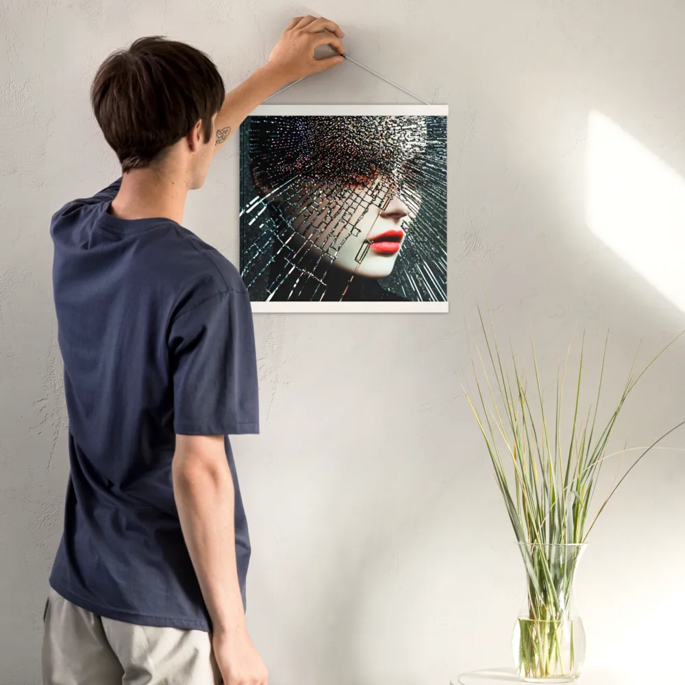 Fractured Identity | Poster With White Wood Hanger | 16″×16″
