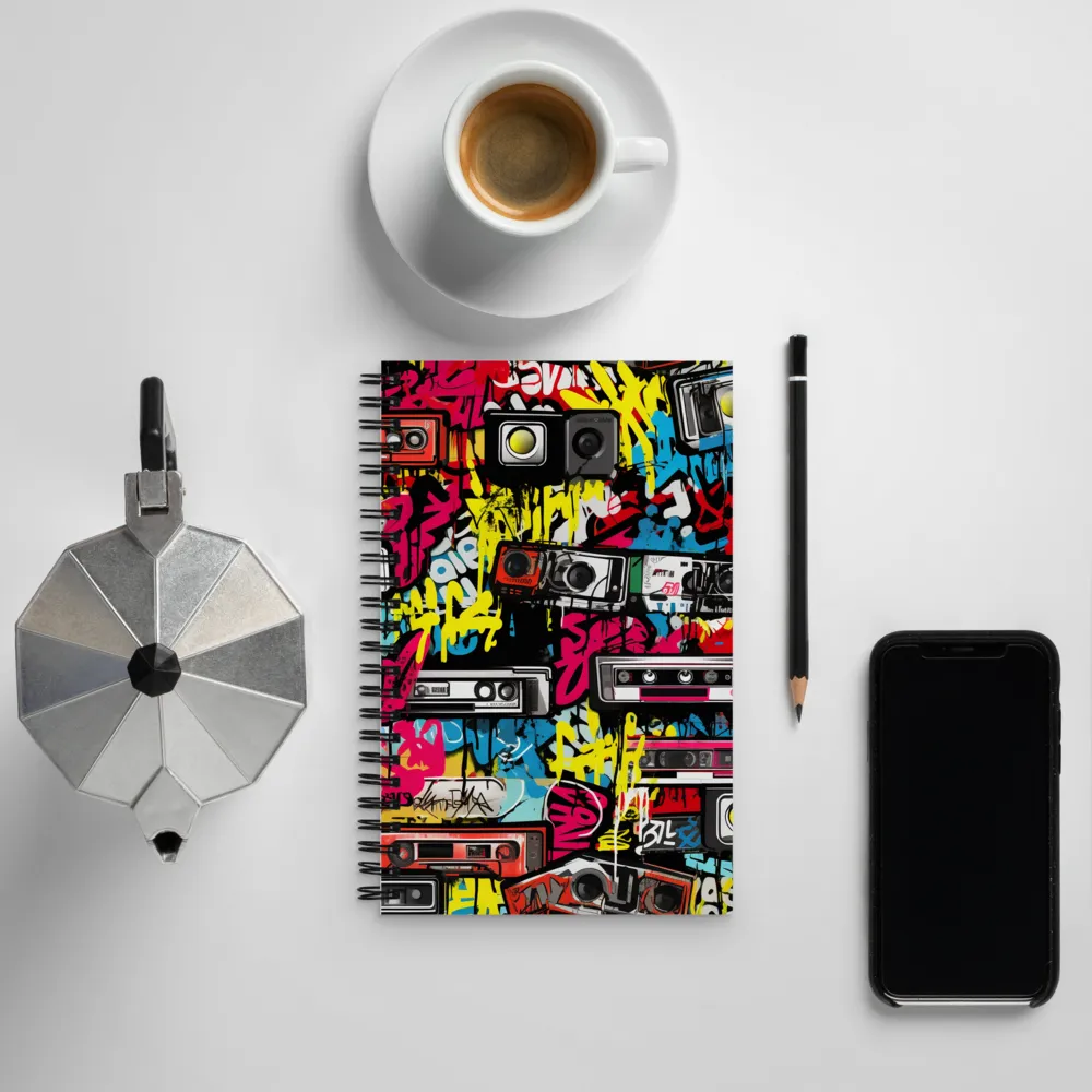 Urban Nostalgia: A Retro Cassette Explosion | Spiral Notebook