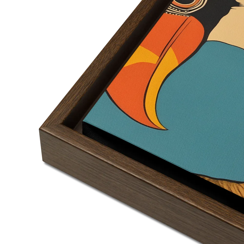 Tropical Majesty: The Toucan at Rest | Canvas with Brown Frame | 12″×16″