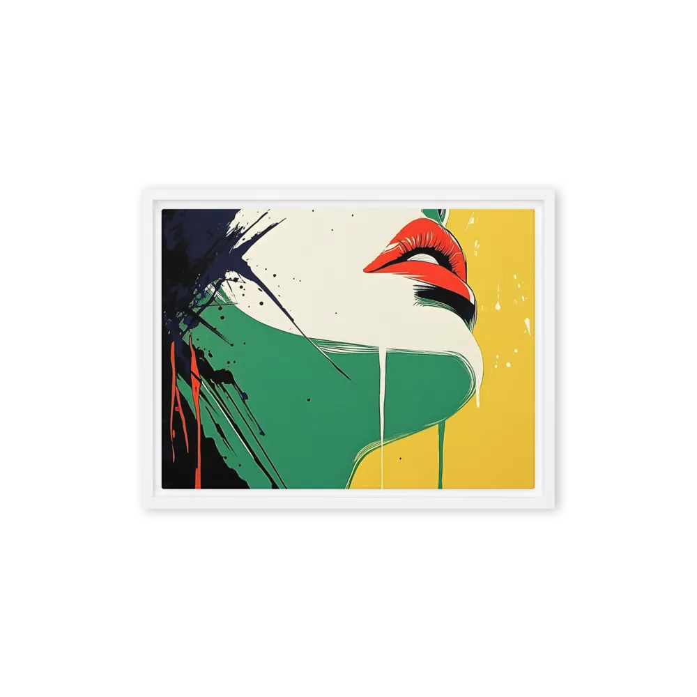 Bold Reflections: A Pop Art Portrait | Canvas with White Frame | 12″×16″