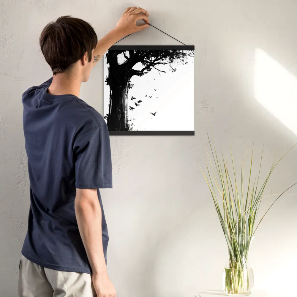 Whispers of Nature | Poster With Black Wood Hanger | 16″×16″