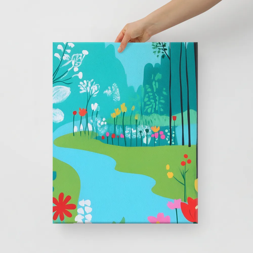 Whispers of Spring: A Colorful Retreat | Canvas | 16″×20″