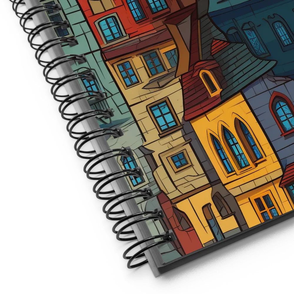 Whimsical Urban Mosaic | Spiral Notebook