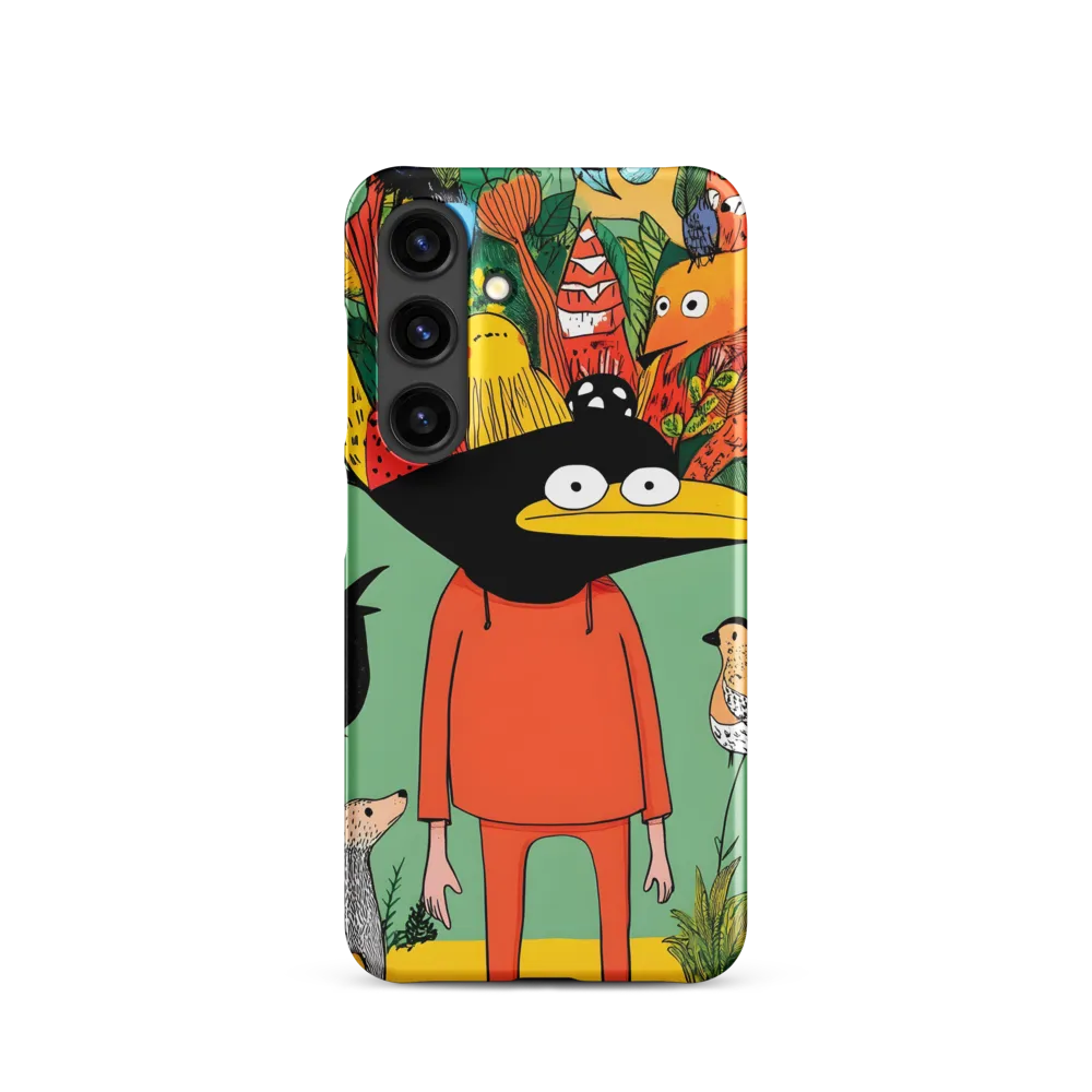 Whimsical Encounter in a Colorful Jungle
