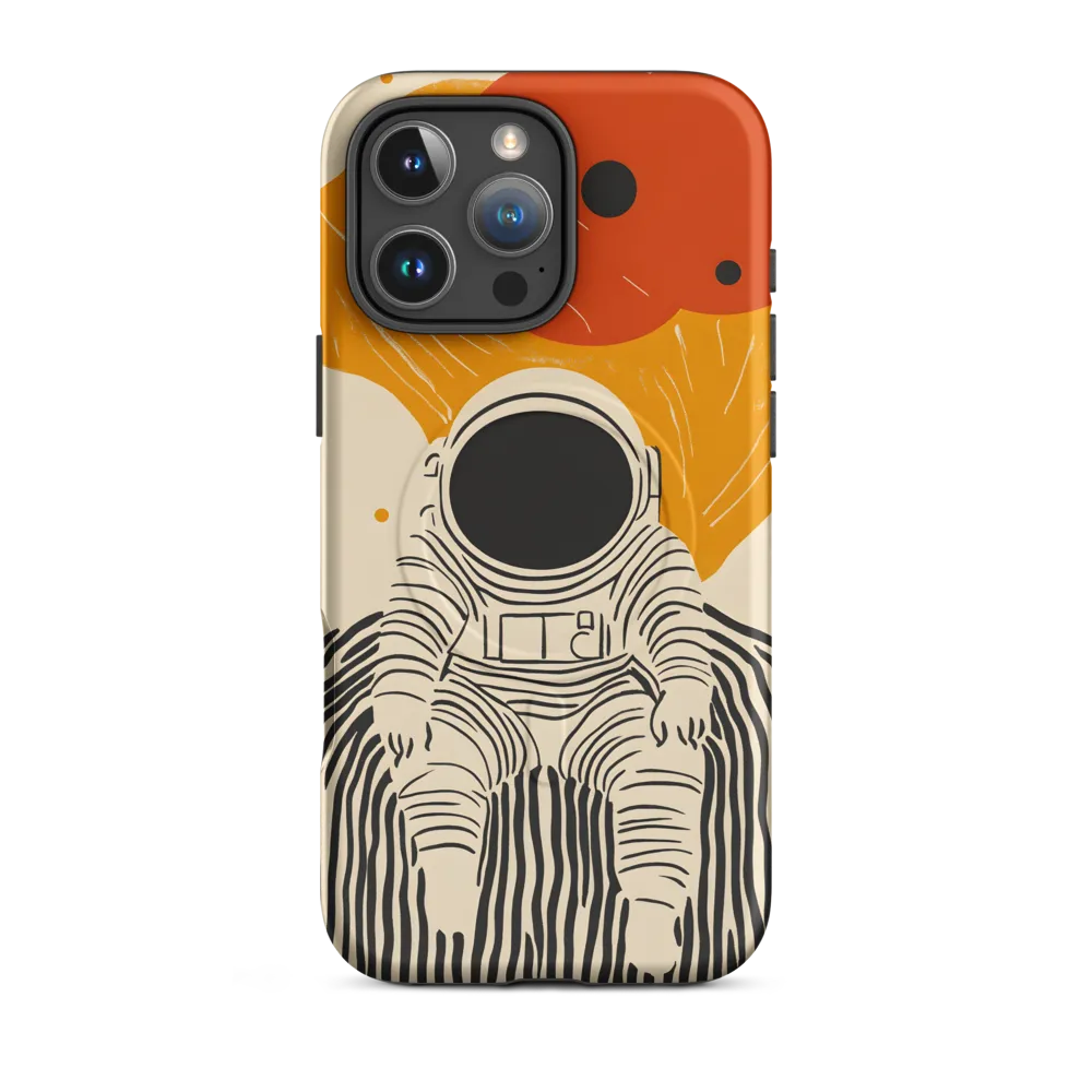 Astronaut in Cosmic Thoughts | Phone Case |  16 Pro Max | MagSafe® Tough Case | Matte