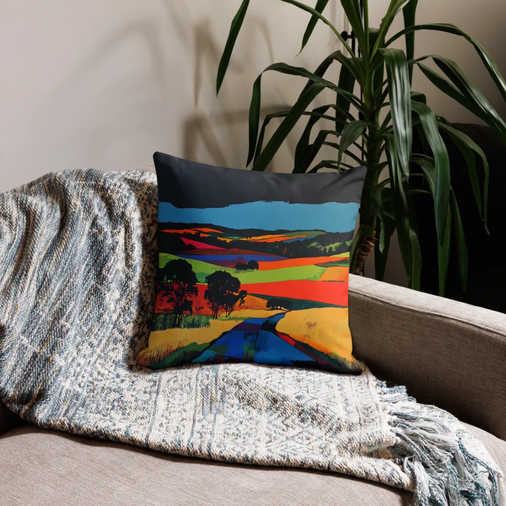 Vibrant Countryside | Pillow | 18″×18″